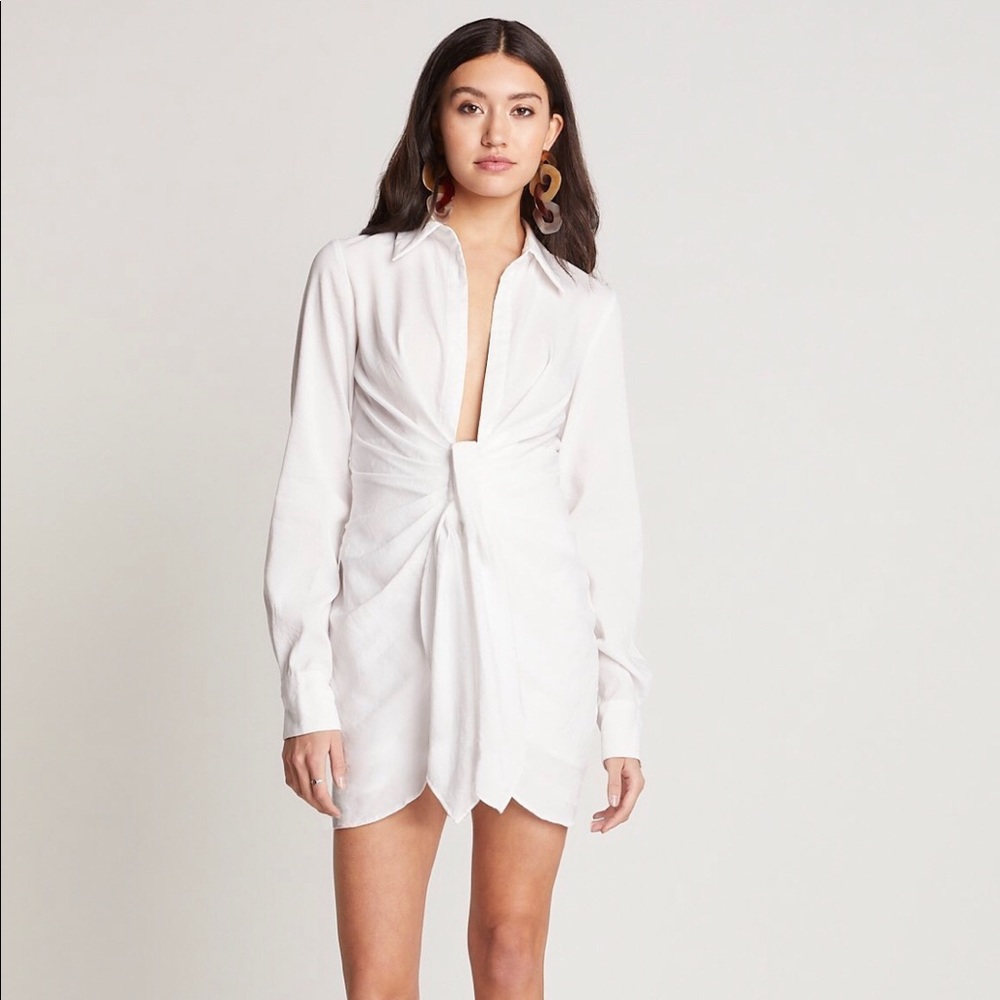 Choosy Crosby St Plunging Little White Dress